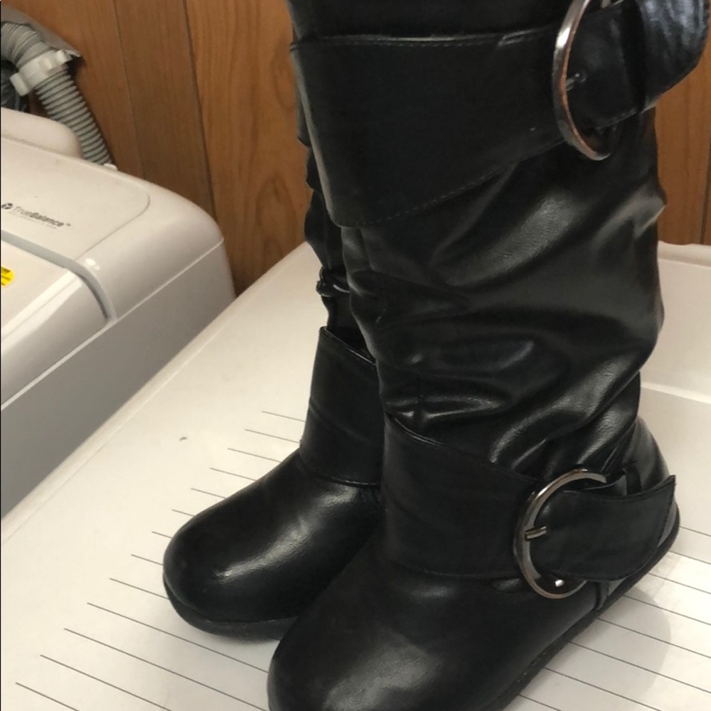 Toddler girls black boots